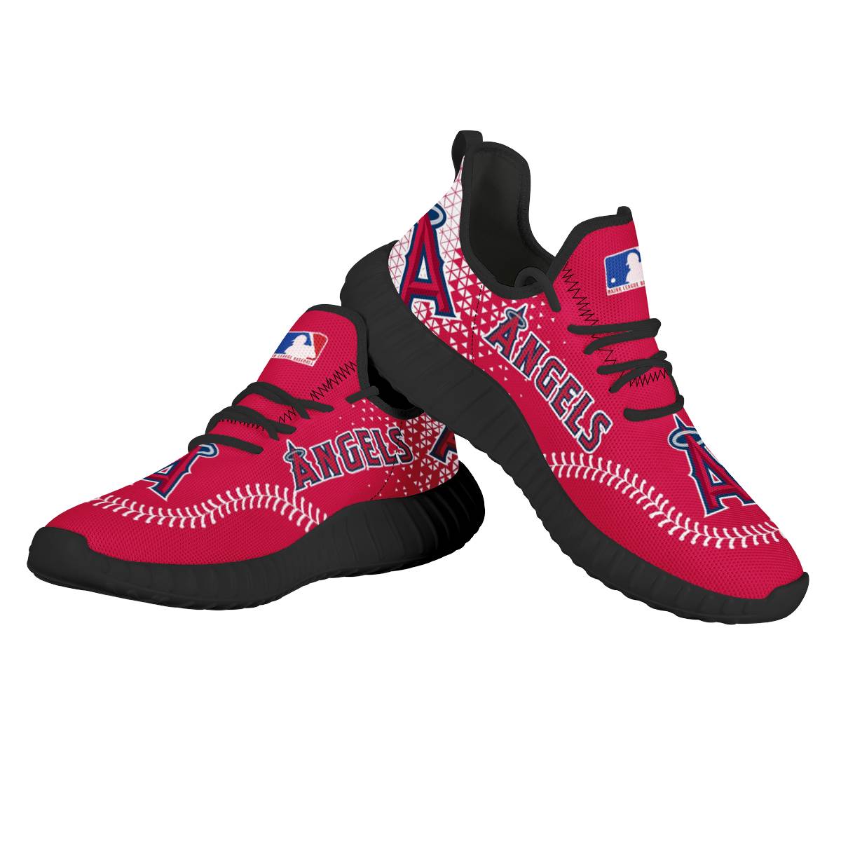 Men's Los Angeles Angels Mesh Knit Sneakers/Shoes 001